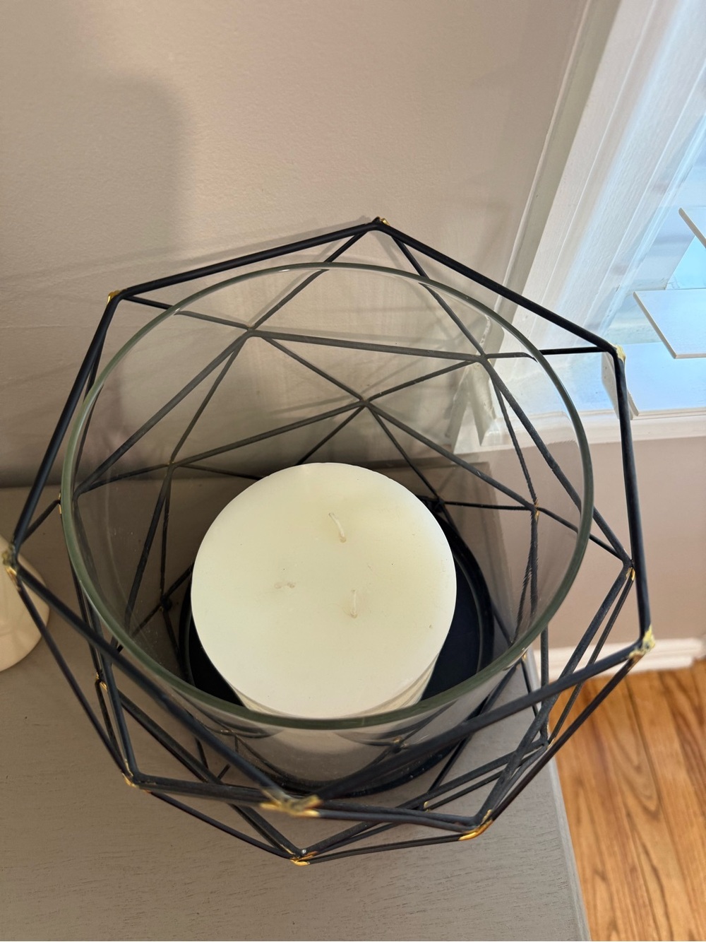 West Elm Geometric Hurricane Candle - Picture 4 of 7